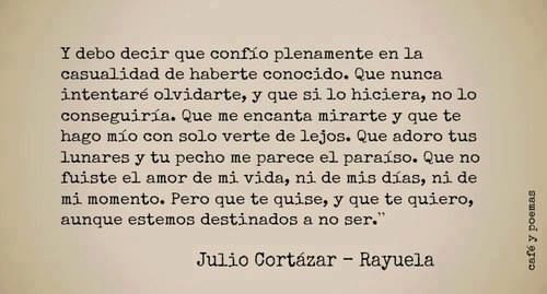 Fragmento de Rayuela,Julio Cortázar.